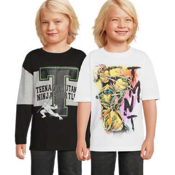 Boys' Teenage Mutant Ninja Turtles 2-Pack T-Shirts, X-Large - NWT - Picture 1 of 4
